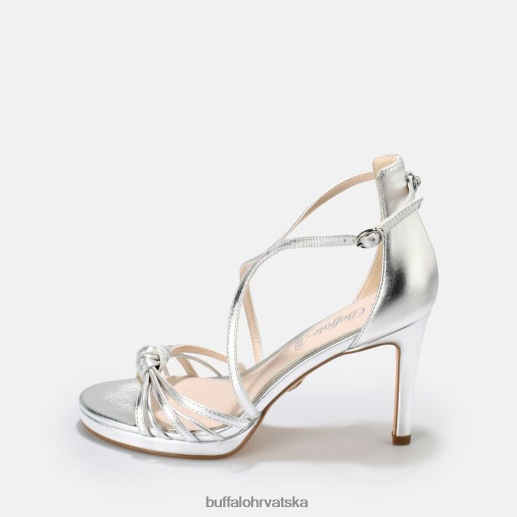 srebro Buffalo veganska sandala s visokom potpeticom serena bow |sandale TDD6T286